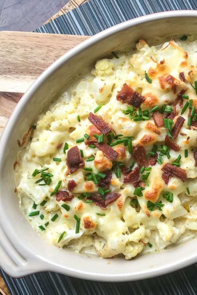 Baked Loaded Cauliflower Casserole