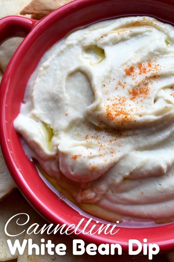 Cannellini Bean Dip and Pita Chips