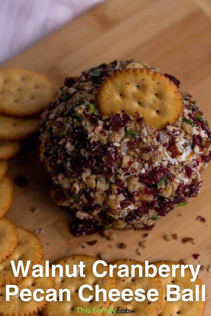 Cranberry Cheeseball with Crackers