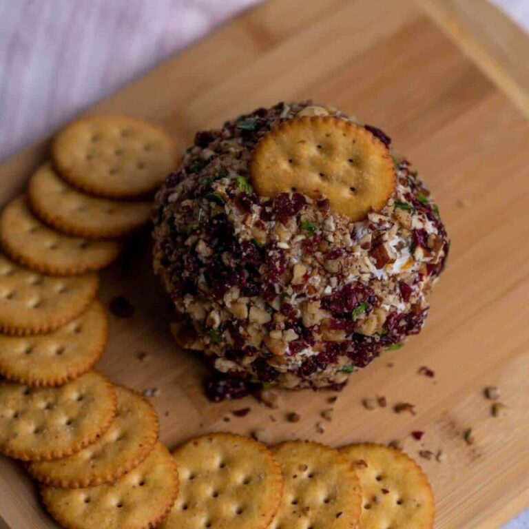 Cranberry Pecan Cheese Ball with Walnuts