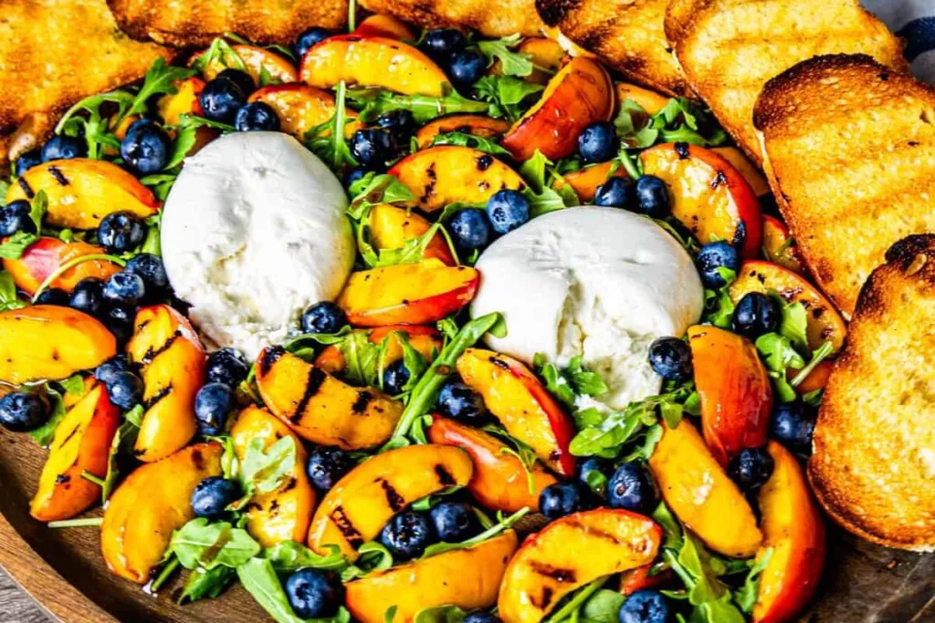 Grilled Peach and Burrata Salad