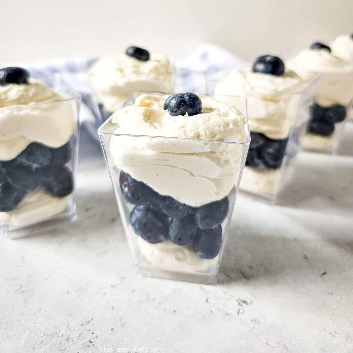 No Bake Blueberry Cheesecake Parfaits