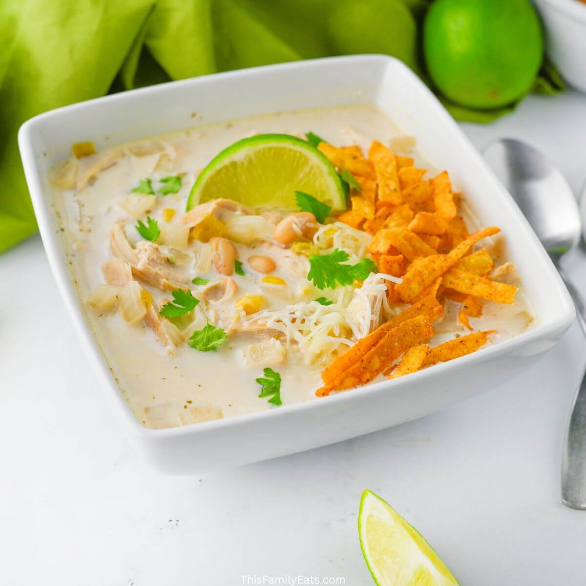 Slow Cooker White Chicken Chili Featured