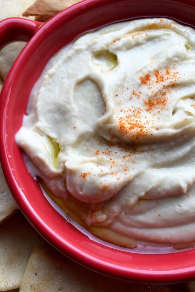 White Bean Dip and Pita Chips