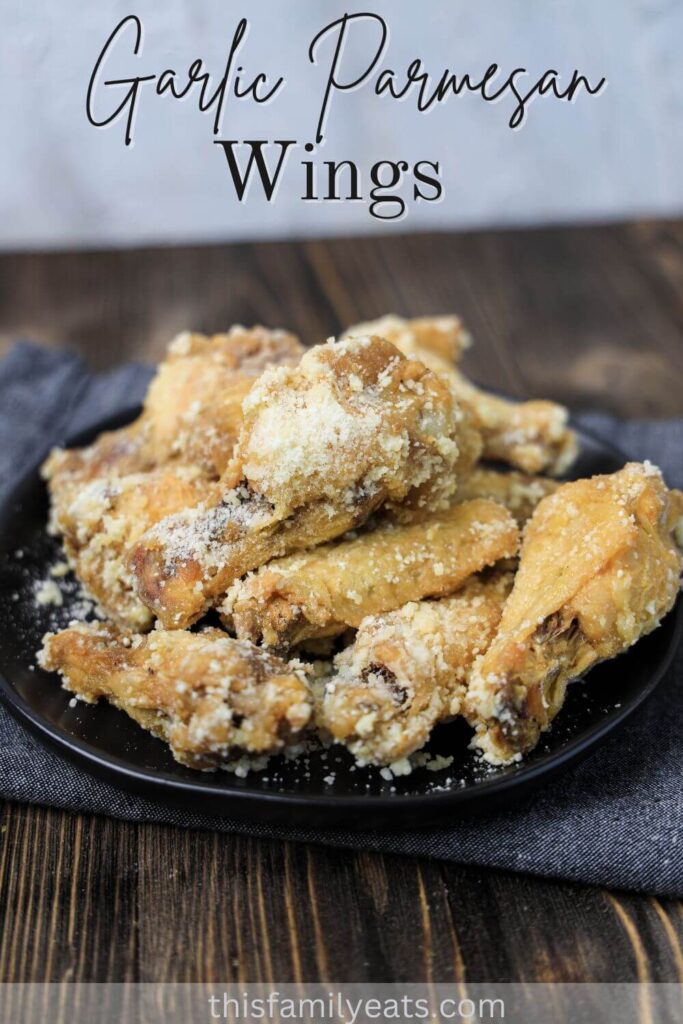 Wings with garlic parmesan butter sauce