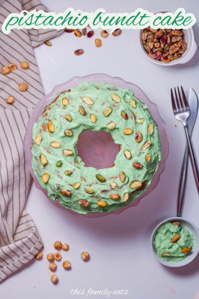 Pistachio Cake with Pistachio Pudding Frosting