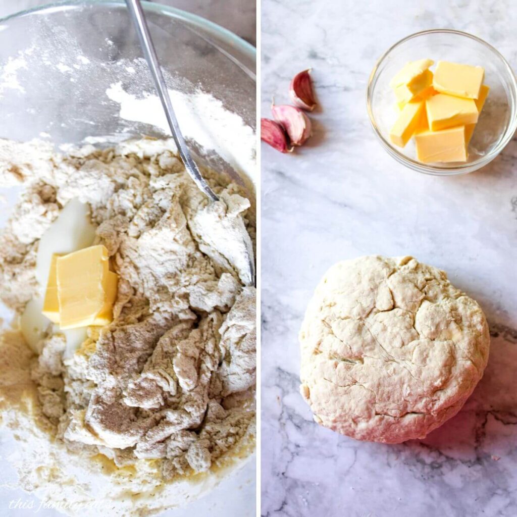 swirl bread garlic dough