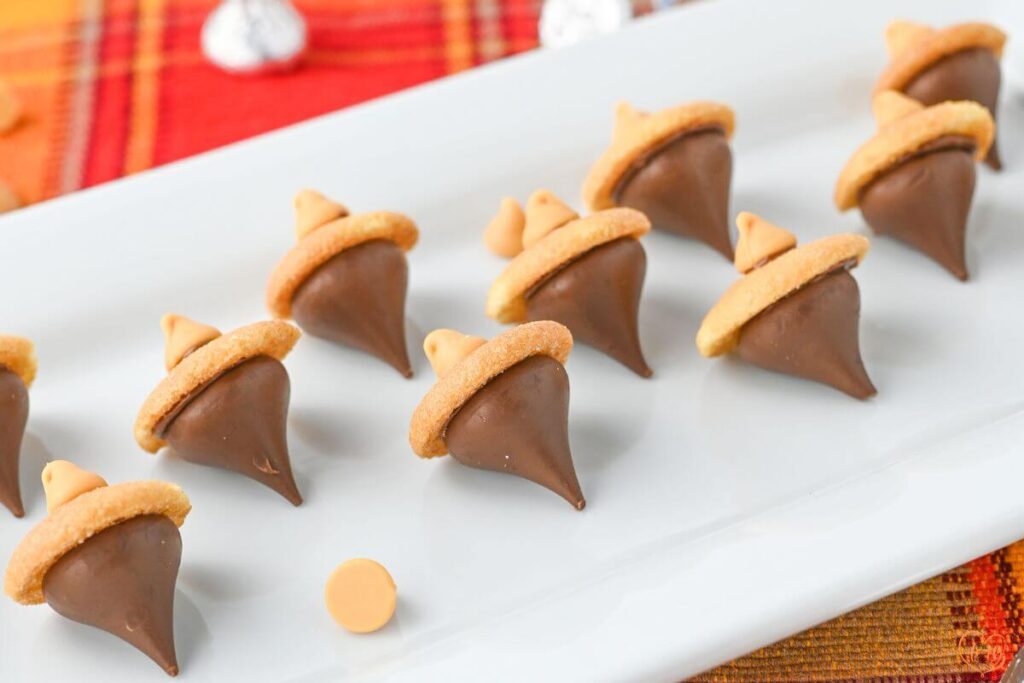 Acorn Cookies with Chocolate Candy