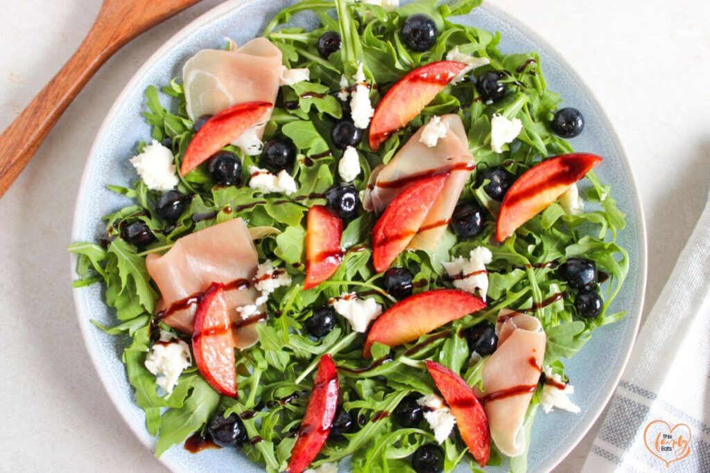 Blueberry Peach Caprese Salad