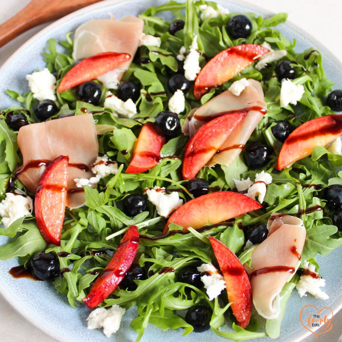 Blueberry Peach Caprese Salad recipe