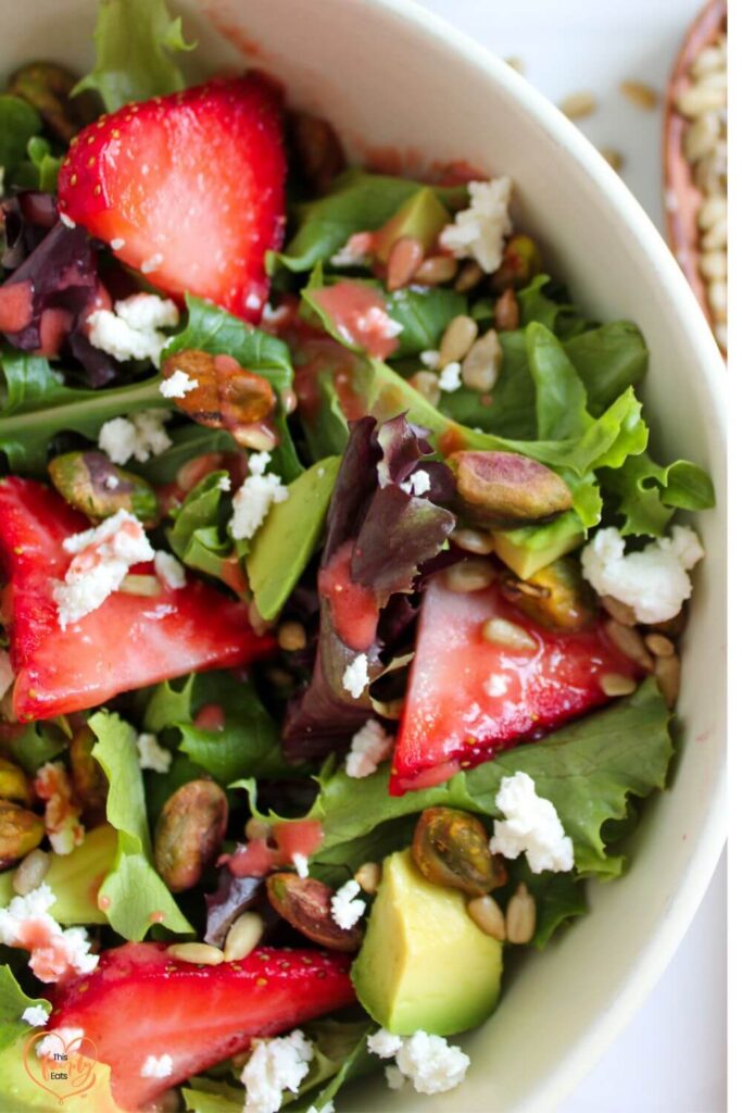 Strawberry Avocado Goat Cheese Salad