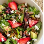 Strawberry Nut and Goat Cheese Salad w Strawberry Vinaigrette