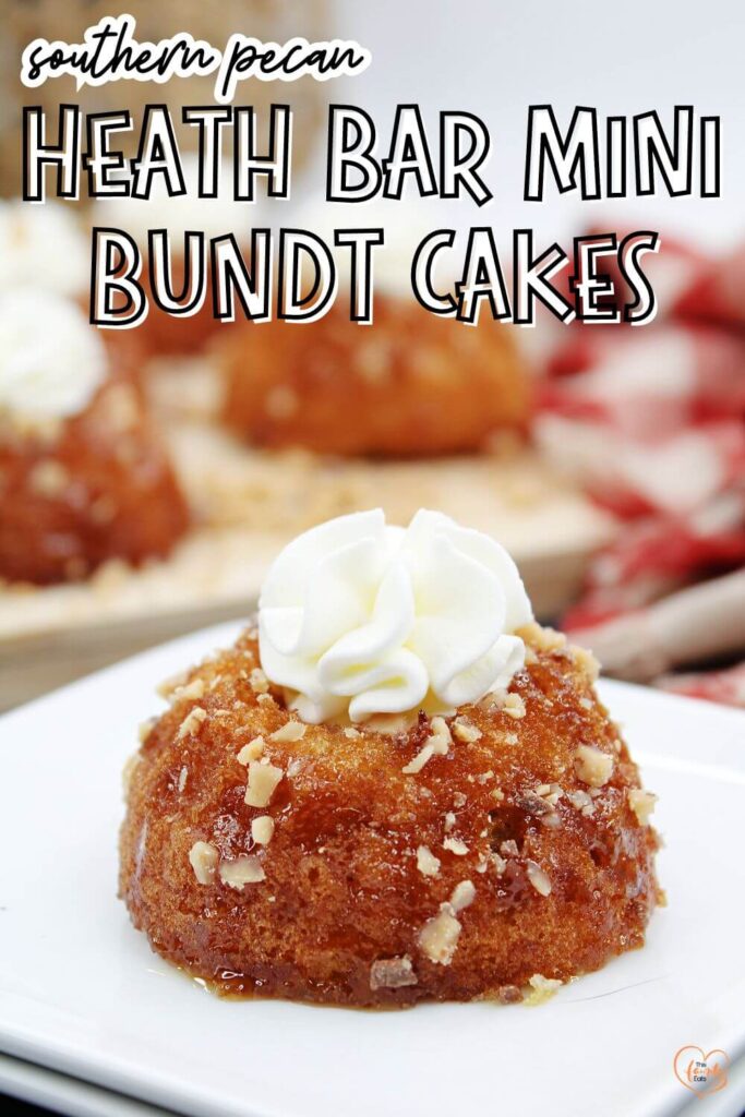 Heath Bar Mini Bundt Cakes with Pecan