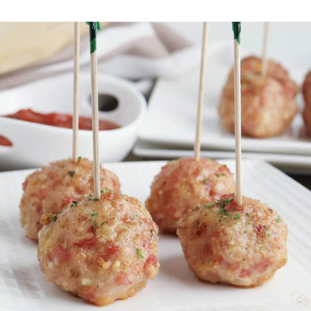 Easy Ham Balls on a plate