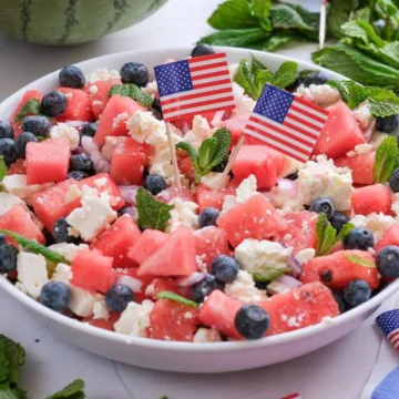 Patriotic Watermelon Feta Salad