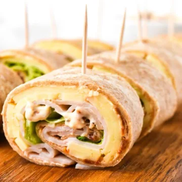 Spicy Turkey Pinwheels with Sun Dried Tomato Sauce