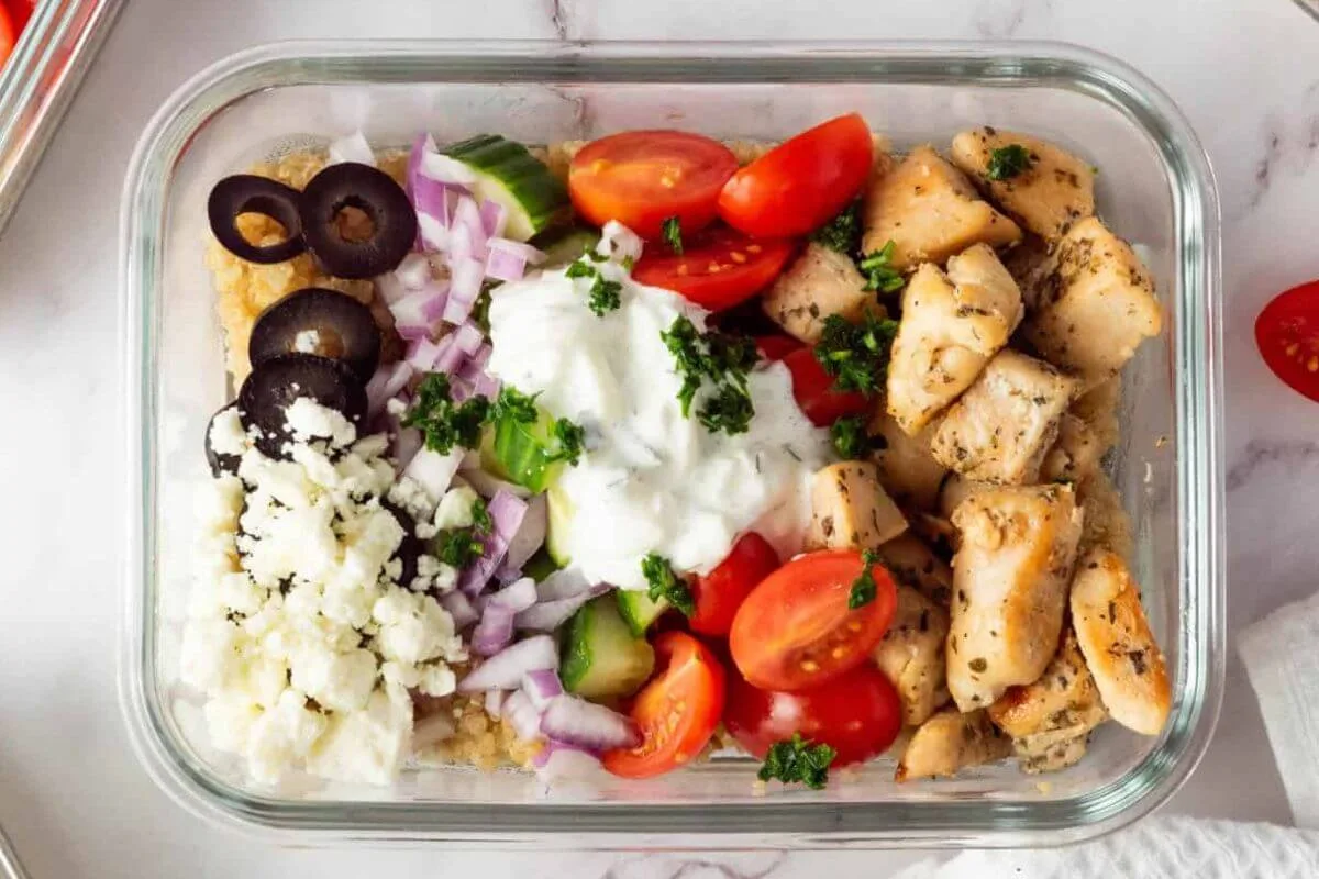 Greek Chicken Bowl with Tzatziki
