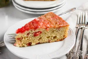 Rhubarb Upside Down Cake Featured