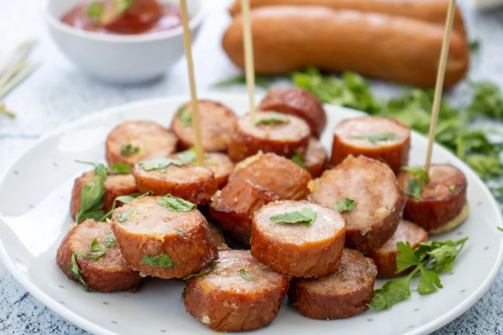 Quick Air Fryer Kielbasa Bites