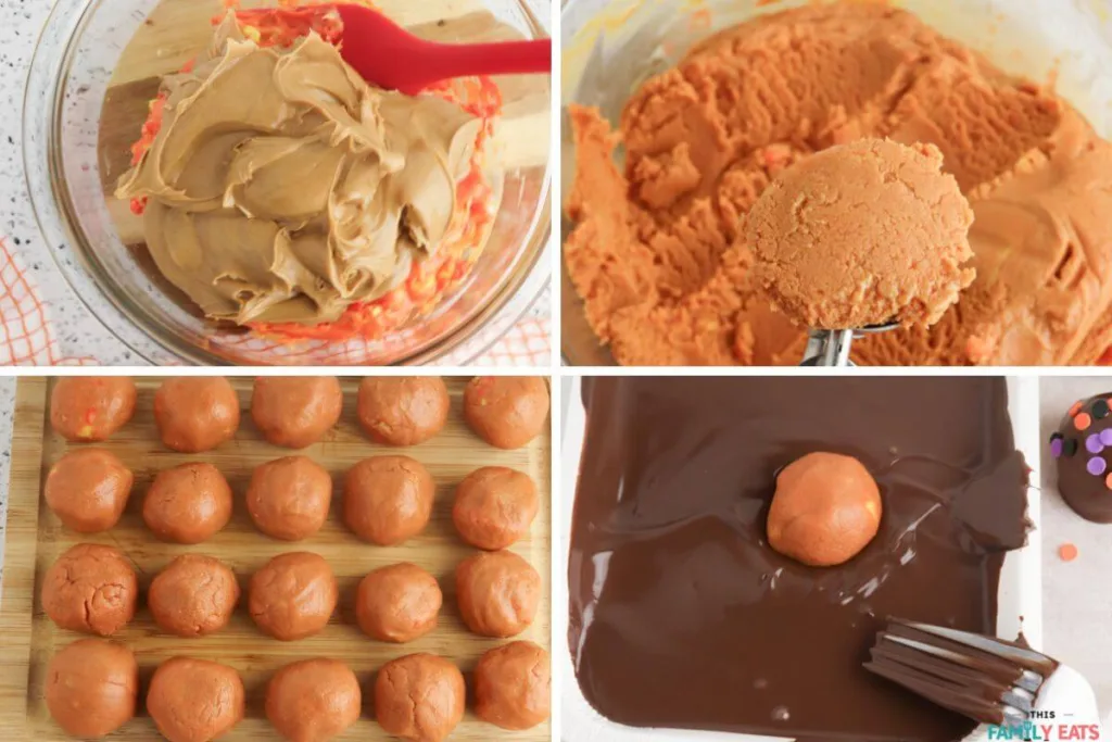 How To Make Chocolate Truffles with Candy Corn Step 1