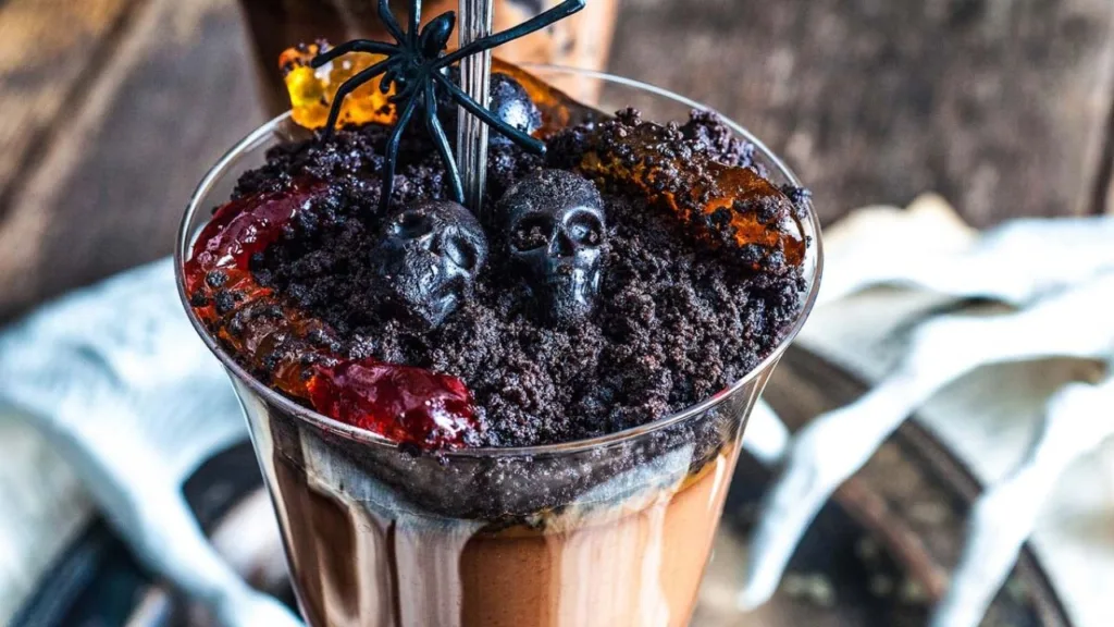 Boozy Halloween Pot de Creme Dessert