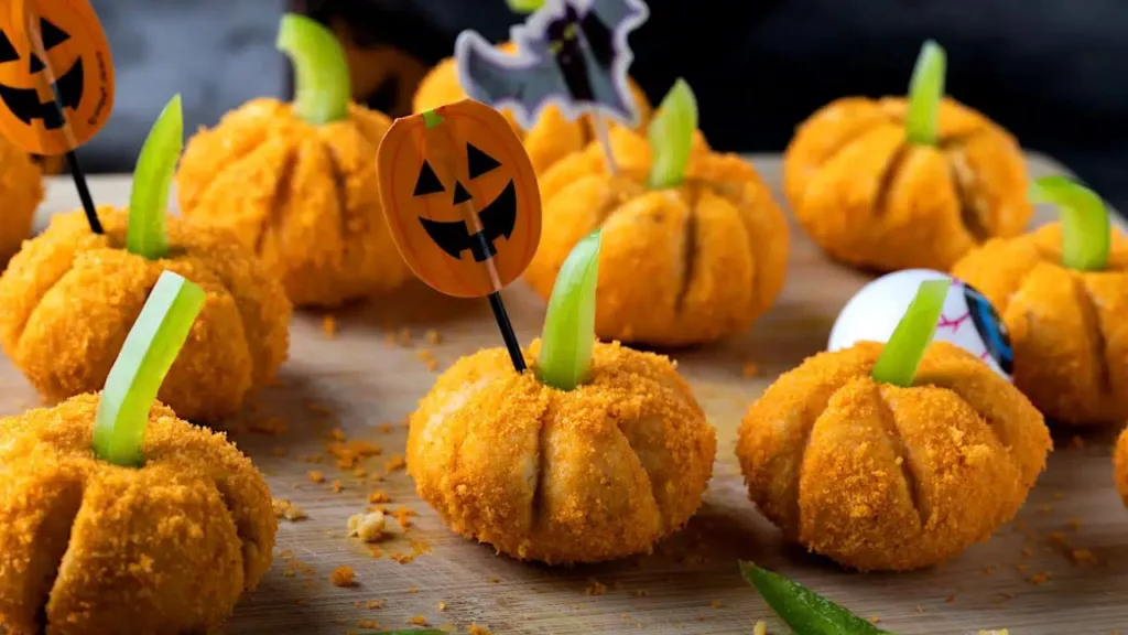 Halloween Pumpkin Cheese Balls