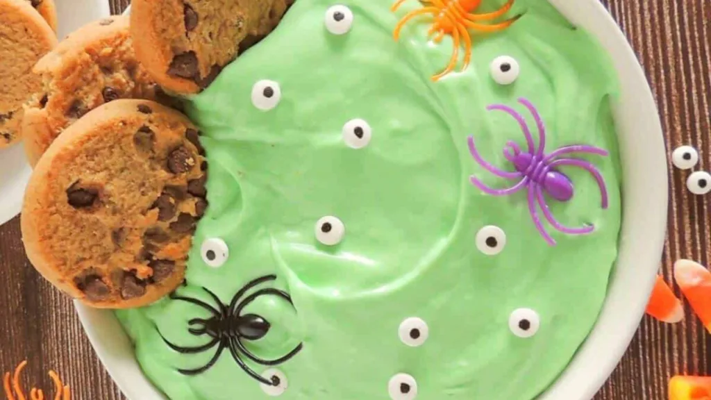 Monster Dessert Dip with Green Marshmallow Fluff