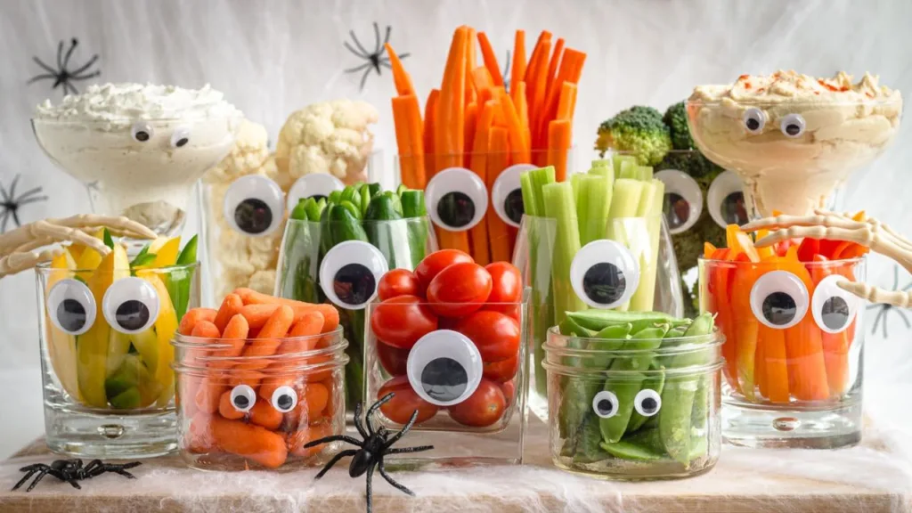 Monster Halloween Veggie Tray