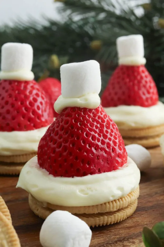 Oreo Santa Hat Cheesecakes