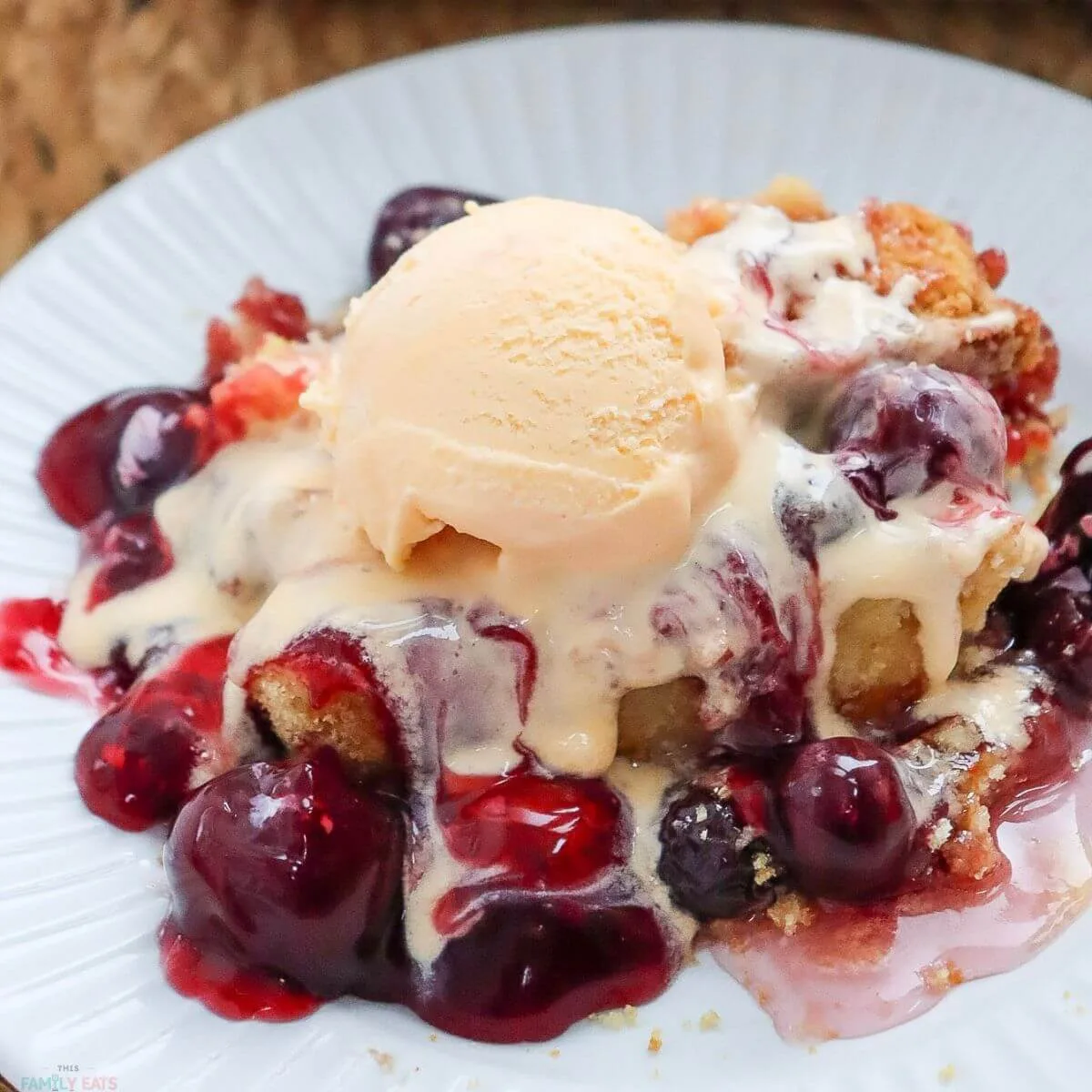 Simple Cherry Dump Cake
