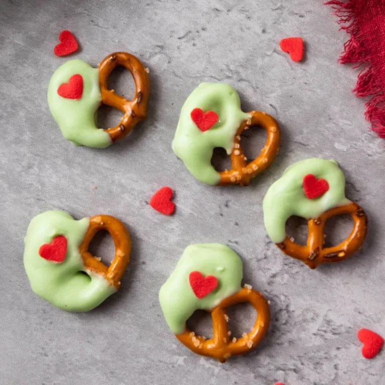Grinch Christmas Pretzels