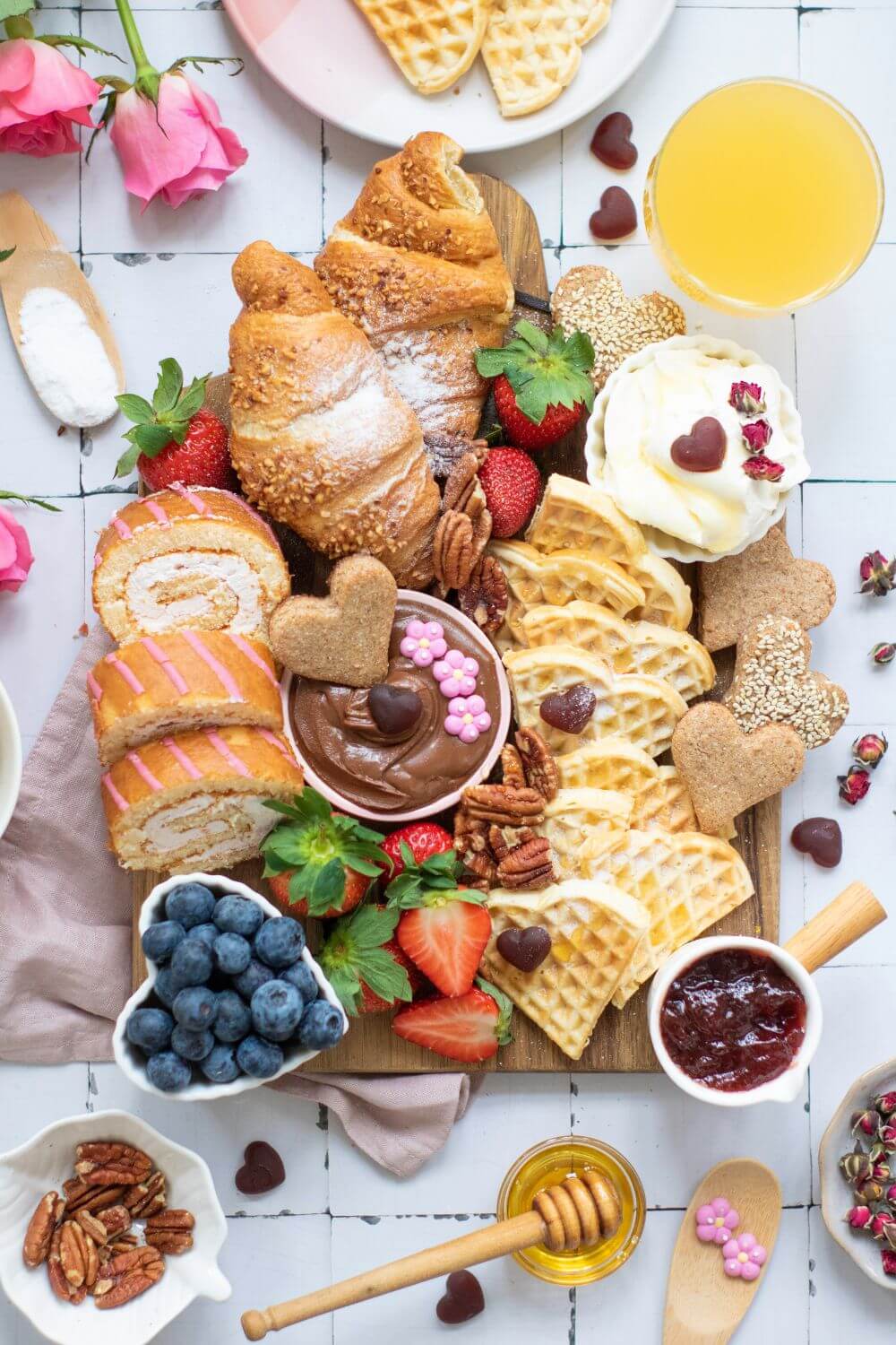 Easy Valentine’s Day Breakfast Board