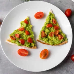 Pita Christmas Trees with Avocado
