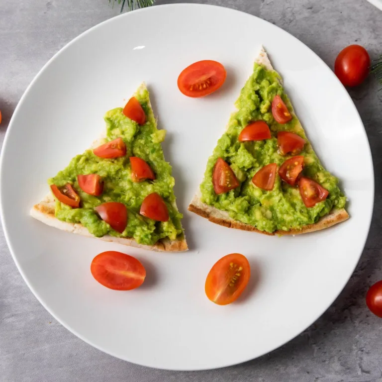 Pita Christmas Trees with Avocado