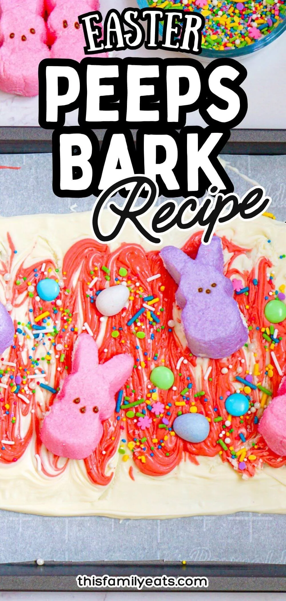 Easy Easter Peeps Dessert Bark