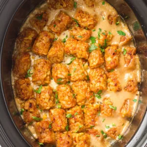 Slow Cooker Cowboy Casserole in the crockpot