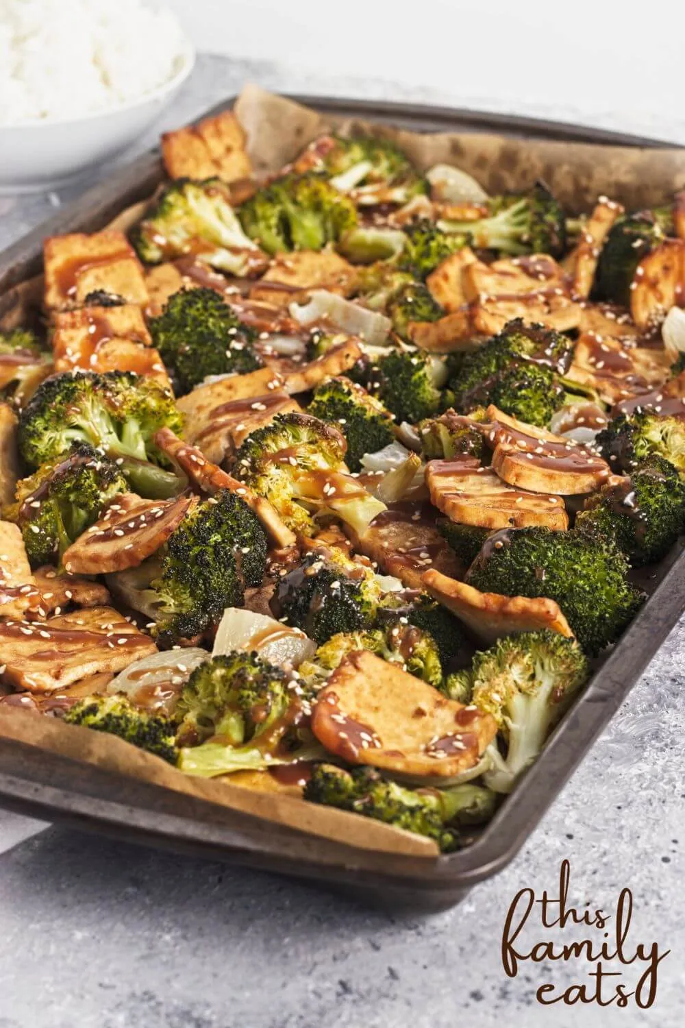 Sheet Pan Tofu with Broccoli