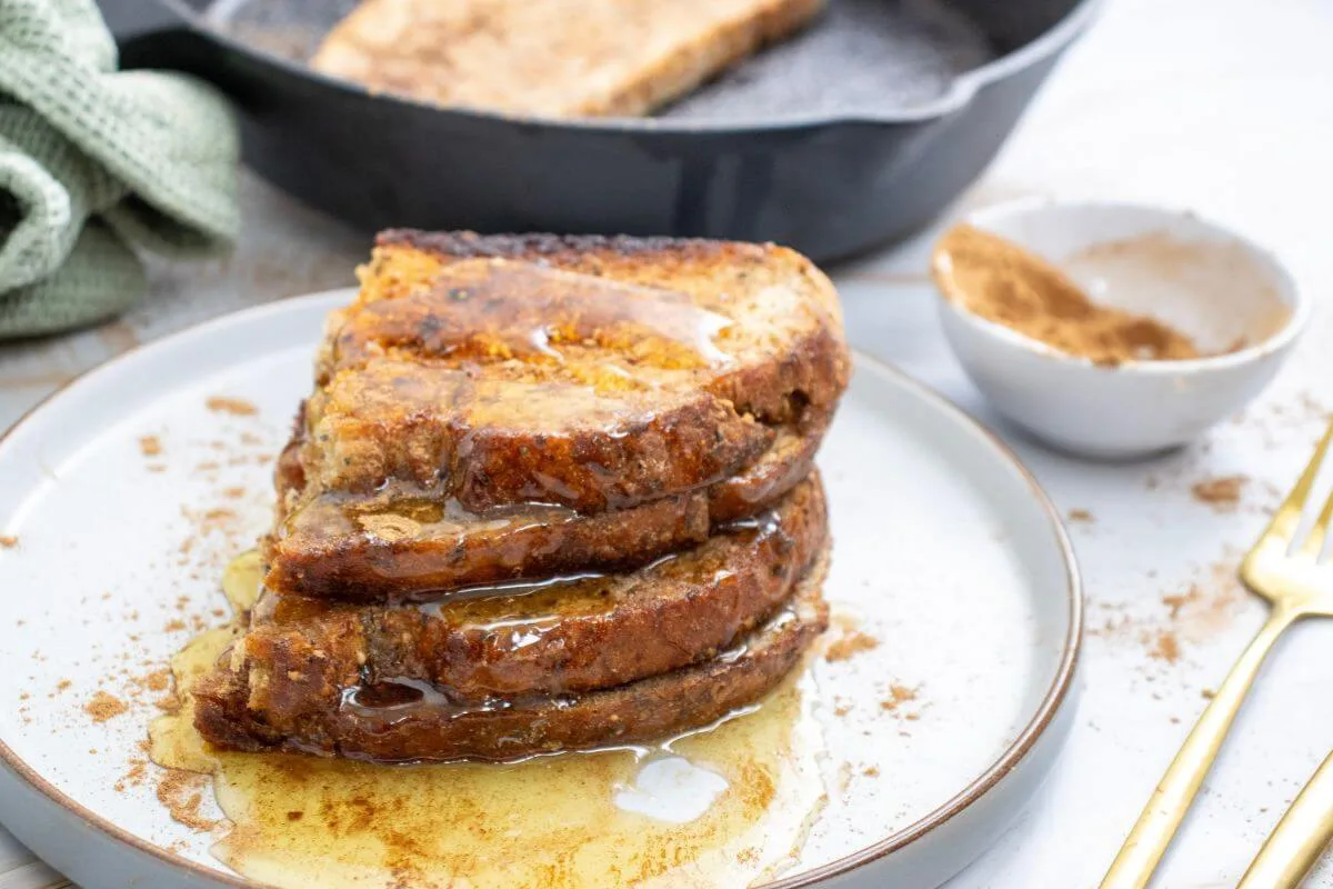 French toast made with sourdough bread