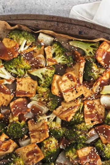 Sheet Pan Tofu with Broccoli