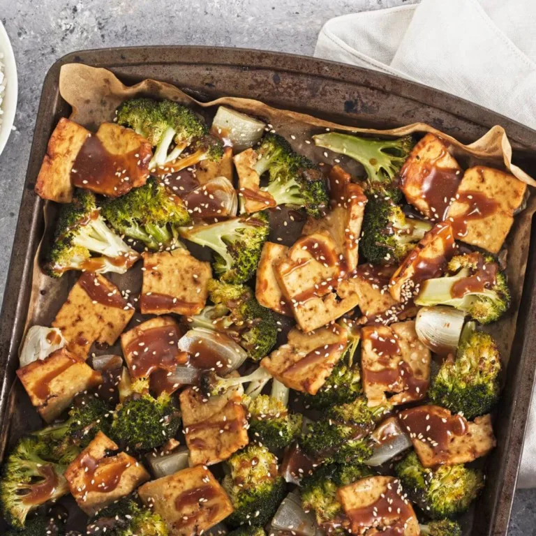 Sheet Pan Tofu with Broccoli