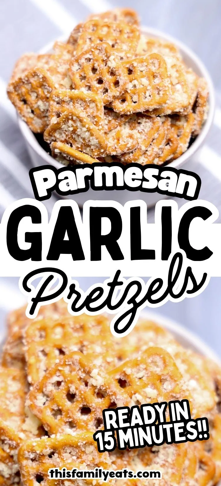 garlic and parmesan pretzels snack