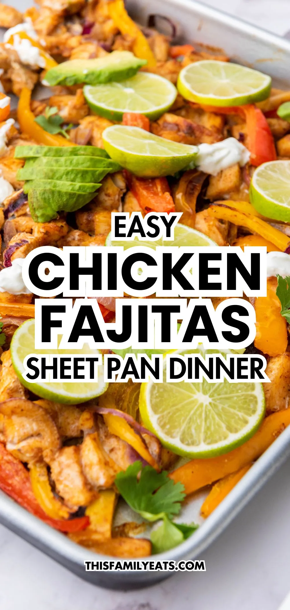 easy sheet pan chicken fajita dinner