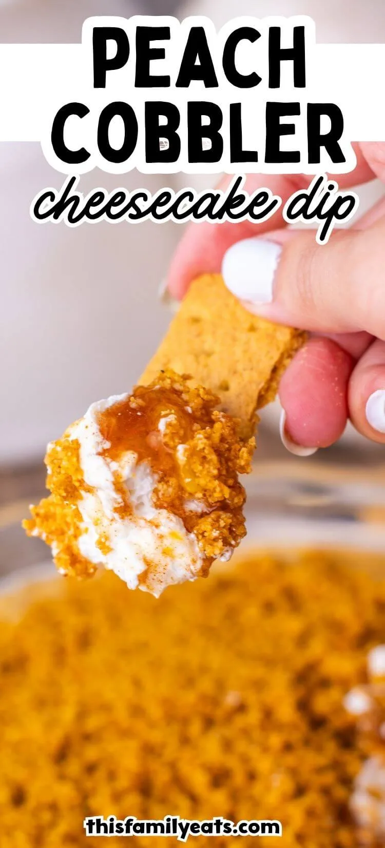 Cheesecake Dip Peach Cobbler