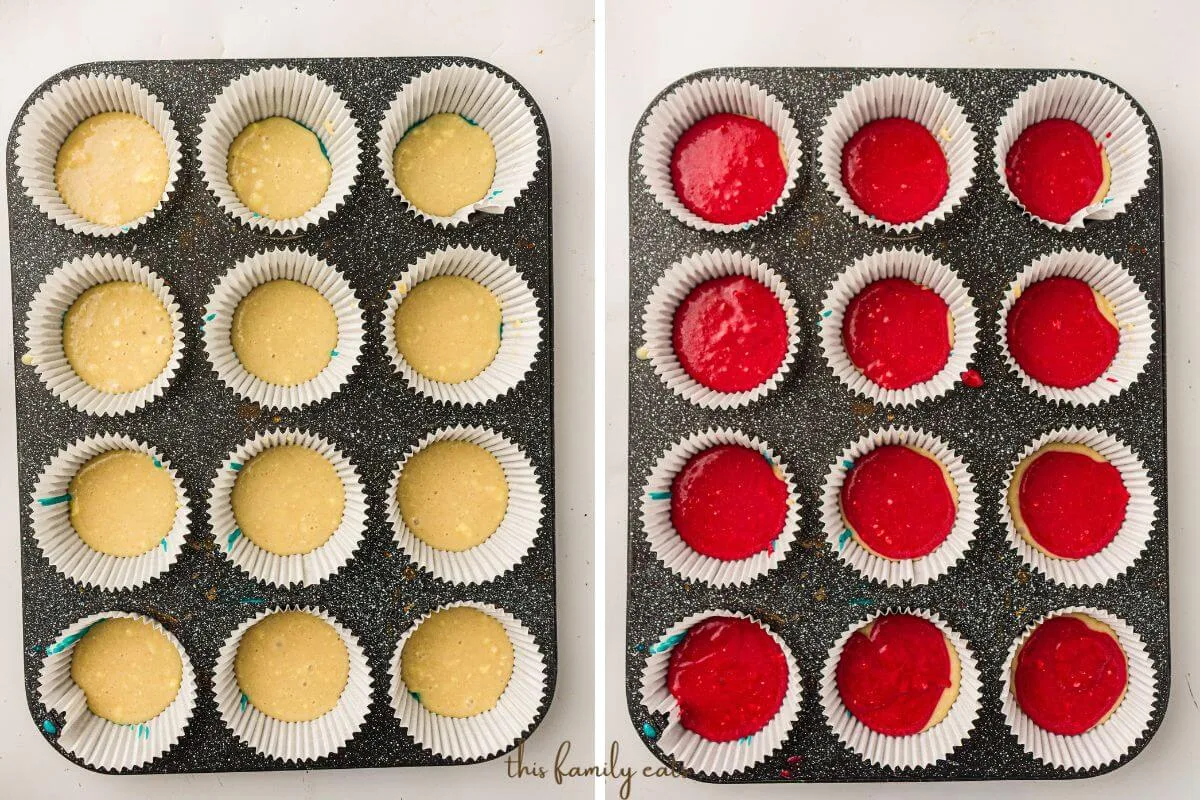 Patriotic Tie Dye Cupcakes