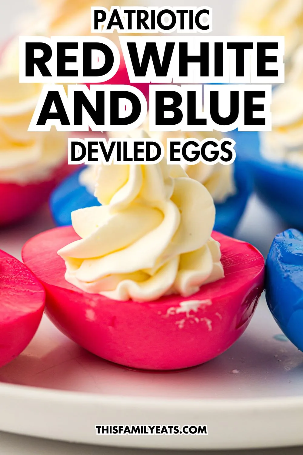 Patriotic Deviled Eggs for Your 4th of July Party