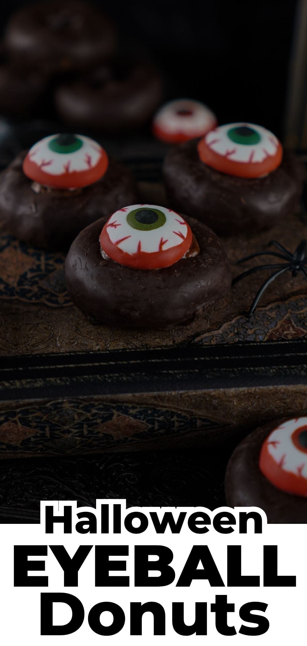 Mini Eyeball Donuts for Halloween